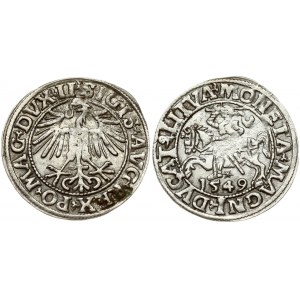Lithuania 1/2 Grosz 1549 Vilnius. Sigismund II Augustus (1545-1572). Obverse: Eagle. Lettering...