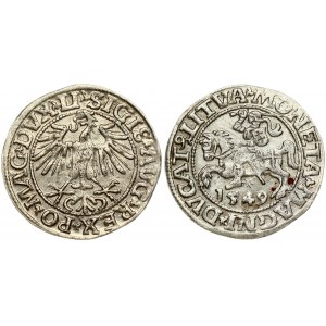 Lithuania 1/2 Grosz 1549 Vilnius. Sigismund II Augustus (1545-1572). Obverse: Eagle. Lettering...