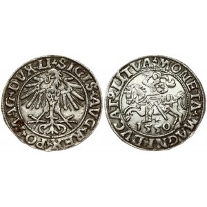 Lithuania 1/2 Grosz 1550 Vilnius. Sigismund II Augustus (1545-1572). Obverse: Eagle. Lettering...