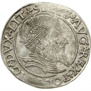 Lithuania 1 Grosz 1559 Vilnius. Sigismund II Augustus (1545-1572). Obverse: Crowned bust facing right. Reverse...