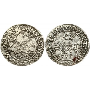 Lithuania 1/2 Grosz 1559 Vilnius. Sigismund II Augustus (1545-1572). Obverse: Eagle. Lettering...