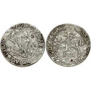 Lithuania 3 Groszy 1562 Vilnius. Sigismund II Augustus (1545-1572). Obverse: Bust of the King and the date. Reverse...