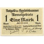 Lithuania Memel Territory 1 Mark 1922 Banknote. Obverse Lettering: Notgeld der Handelskammer des Memelgebiets 1 Mark ...