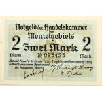 Lithuania Memel Territory 2 Mark 1922 Banknote. Obverse Lettering: Notgeld der Handelskammer des Memelgebiets 2 Mark ...