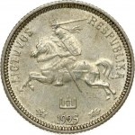 Lithuania 1 Litas 1925 Obverse: National arms. Reverse: Value above oak leaves. Edge Description: Milled. Silver...