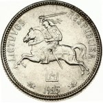 Lithuania 2 Litų 1925 Obverse: National arms. Reverse: Denomination within wreath. Edge Description: Milled. Silver...