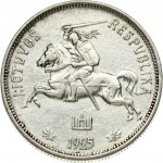 Lithuania 5 Litai 1925 Obverse: National arms. Reverse: Value within flowered flax wreath. Edge Description: Milled...