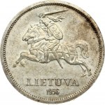 Lithuania 5 Litai 1936 Obverse: National arms. Reverse: Dr. Jonas Basanavicius left. Edge Lettering...