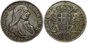 Malta Order 30 Tari 1790 Emmanuel de Rohan(1775-1797). Obverse: Eagle below modified bust; right. Obverse Legend...
