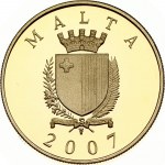 Malta 25 Liri ND(2007) 450th Anniversary Jean de la Valette Appointed as Grand Master. Obverse: Arms of Malta. Reverse...