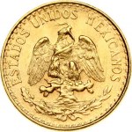 Mexico 2 Pesos 1945 Obverse: National arms. Reverse: Date above value within wreath. Gold 1.65g...