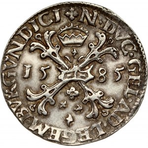 Netherlands GELDERLAND 1 Burgundy Rijksdaalder 1585 Harderwijk. Philips II (1555-1592). Obverse : ...