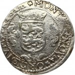 Netherlands FRIESLAND 14 Stuivers (160?) Obverse: Crowned arms with ornaments at sides in inner circle. Reverse...