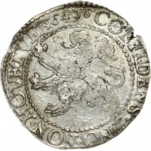 Netherlands ZEELAND 1 Lion Daalder 1649 Obverse: Armored knight looking right above lion shield in inner circle...