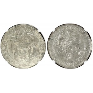 Netherlands UTRECHT 1 Lion Daalder 1650 Obverse: Armored knight looking right above lion shield. Reverse...