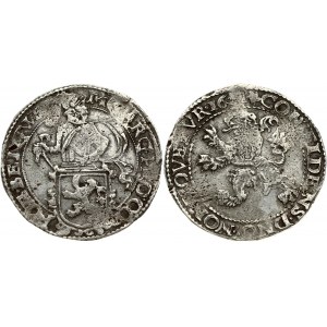 Netherlands WEST FRIESLAND 1 Lion Daalder 165? Obverse: Armored knight standing to left with head right. Reverse...
