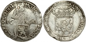 Netherlands HOLLAND 1 Silver Ducat 1660 Obverse: Knight standing right with sword on shoulder; left hand on lion shield...