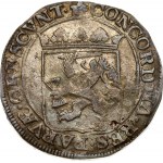 Netherlands ZWOLLE 1 Silver Ducat 1661 Obverse: Amored knight standing holding sword behind shield of arms...