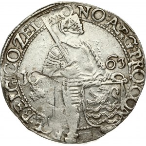 Netherlands ZEELAND 1 Silver Ducat 1663 Obverse: Armored kniht standing holding sword behind shield of arms...