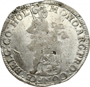 Netherlands HOLLAND 1 Silver Ducat 1672 Obverse: Standing armored Knight with crowned shield of Holland at feet...
