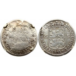 Netherlands WEST FRIESLAND 1 Scheepjesschelling 1678 Obverse: Crowned arms of West Friesland divide value. Reverse...