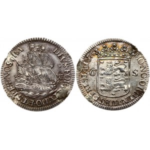 Netherlands WEST FRIESLAND 1 Scheepjesschelling 1678 Obverse: Crowned arms of West Friesland divide value. Reverse...