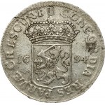 Netherlands HOLLAND 1 Silver Ducat 1694 Obverse: Standing armored Knight with crowned shield of Holland at feet...