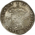 Netherlands WEST FRIESLAND 1 Silver Ducat 1695 Obverse: Standing armored knight with crowned shield of West...