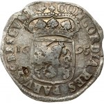 Netherlands OVERIJSSEL 1 Silver Ducat 1695 Obverse: Standing; armored knight with crowned shield of Overyssel at feet...