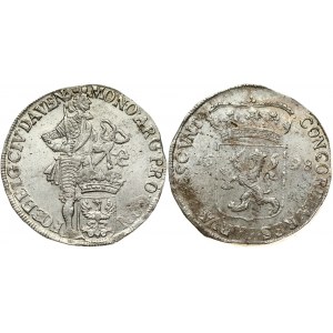 Netherlands DEVENTER 1 Silver Ducat 1698 Obverse: Armored knight looking right; without inner circle. Reverse...