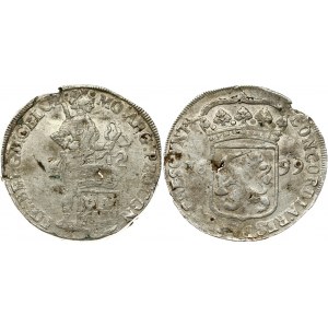 Netherlands GELDERLAND 1 Silver Ducat 1699 Obverse: Knight standing right; crowned lion shield at feet. Reverse...