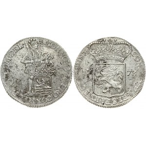 Netherlands ZEELAND 1 Silver Ducat 1773 Obverse: Standing armored Knight with crowned Zeeland shield at feet...