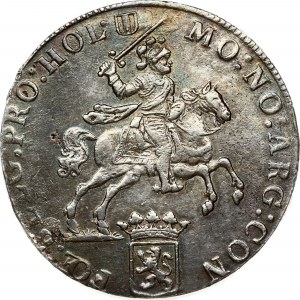 Netherlands HOLLAND 1 Ducaton 1784 Obverse: Armored Knight on horse holding sword above head; crowned arms of Holland...