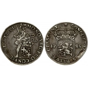 Netherlands UTRECHT 1 Silver Ducat 1785 Obverse: Standing armored knight with crowned Utrecht shield at feet. Reverse...