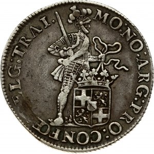 Netherlands UTRECHT 1 Silver Ducat 1785 Obverse: Standing armored knight with crowned Utrecht shield at feet. Reverse...