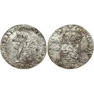 Netherlands UTRECHT 1 Silver Ducat 1789 Obverse: Standing armored knight with crowned Utrecht shield at feet. Reverse...