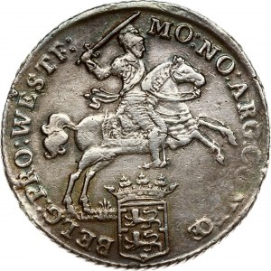 Netherlands WEST FRIESLAND 1/2 Ducaton 1790/89 Obverse: Armored knight on horse above crowned shield of West-Friesland...