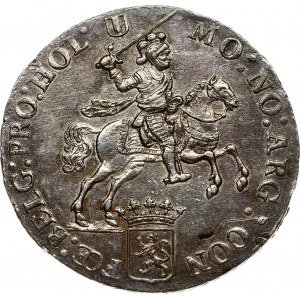 Netherlands HOLLAND 1 Ducaton 1792 Obverse: Armored Knight on horse holding sword above head; crowned arms of Holland...