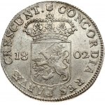 Netherlands UTRECHT 1 Silver Ducat 1802 Obverse: Standing armored knight; crowned shield by legs. Obverse Legend: MO:NO...