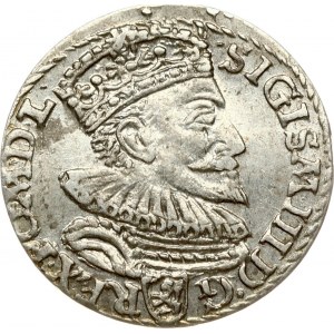 Poland 3 Groszy 1594 Malbork. Sigismund III Vasa (1587-1632). Obverse: Crowned bust right. Reverse: Value; divided date...