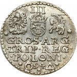 Poland 3 Groszy 1594 Malbork. Sigismund III Vasa (1587-1632). Obverse: Crowned bust right. Reverse: Value; divided date...