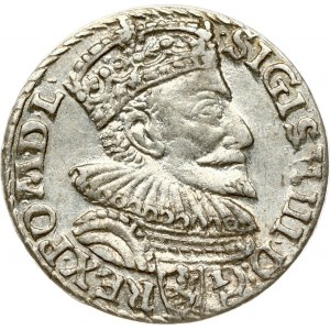 Poland 3 Groszy 1594 Malbork. Sigismund III Vasa (1587-1632). Obverse: Crowned bust right. Reverse: Value; divided date...