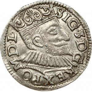 Poland 3 Groszy 1594 Poznan. Sigismund III Vasa (1587-1632). Obverse: Crowned bust right. Reverse: Value; divided date...