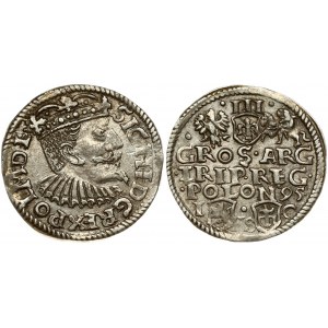 Poland 3 Groszy 1595 Bydgoszcz Sigismund III Vasa (1587-1632). Obverse: Crowned bust right. Reverse: Value...