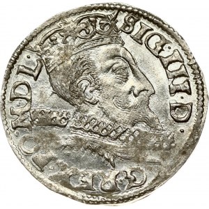 Poland 3 Groszy 1597 Poznan Sigismund III Vasa (1587-1632). Obverse: Crowned bust right. Reverse: Value; divided date...