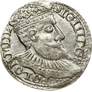 Poland 3 Groszy 1598 Olkusz Sigismund III Vasa (1587-1632). Obverse: Crowned bust right. Reverse: Value; divided date...