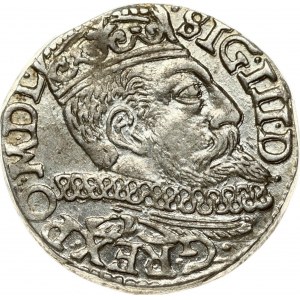 Poland 3 Groszy 1598 Poznan Sigismund III Vasa (1587-1632). Obverse: Crowned bust right. Reverse: Value; divided date...