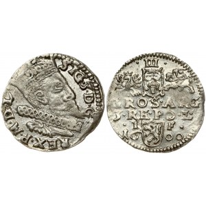 Poland 3 Groszy 1600 Lublin Sigismund III Vasa (1587-1632). Obverse: Crowned bust right. Reverse: Value; divided date...
