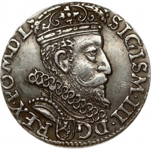 Poland 3 Groszy 1602 Krakow Sigismund III Vasa (1587-1632). Obverse: Crowned bust right. Reverse: Value; divided date...