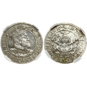 Poland Gdansk 1 Ort 1616 SA Sigismund III Vasa (1587-1629). Obverse: Crowned and armored bust right...